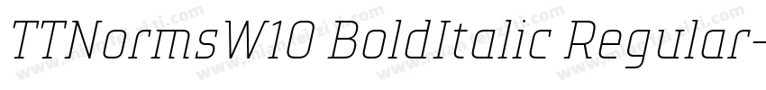 TTNormsW10 BoldItalic Regular字体转换